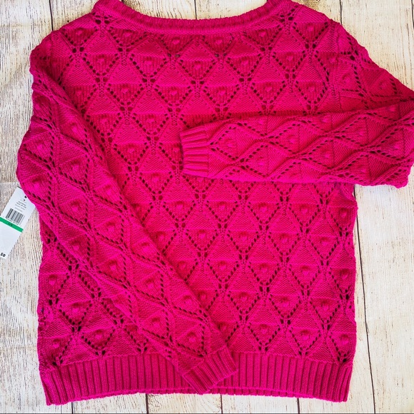 Tommy Hilfiger Boxy Berry Knit Crew Neck Sweater - Picture 3 of 3